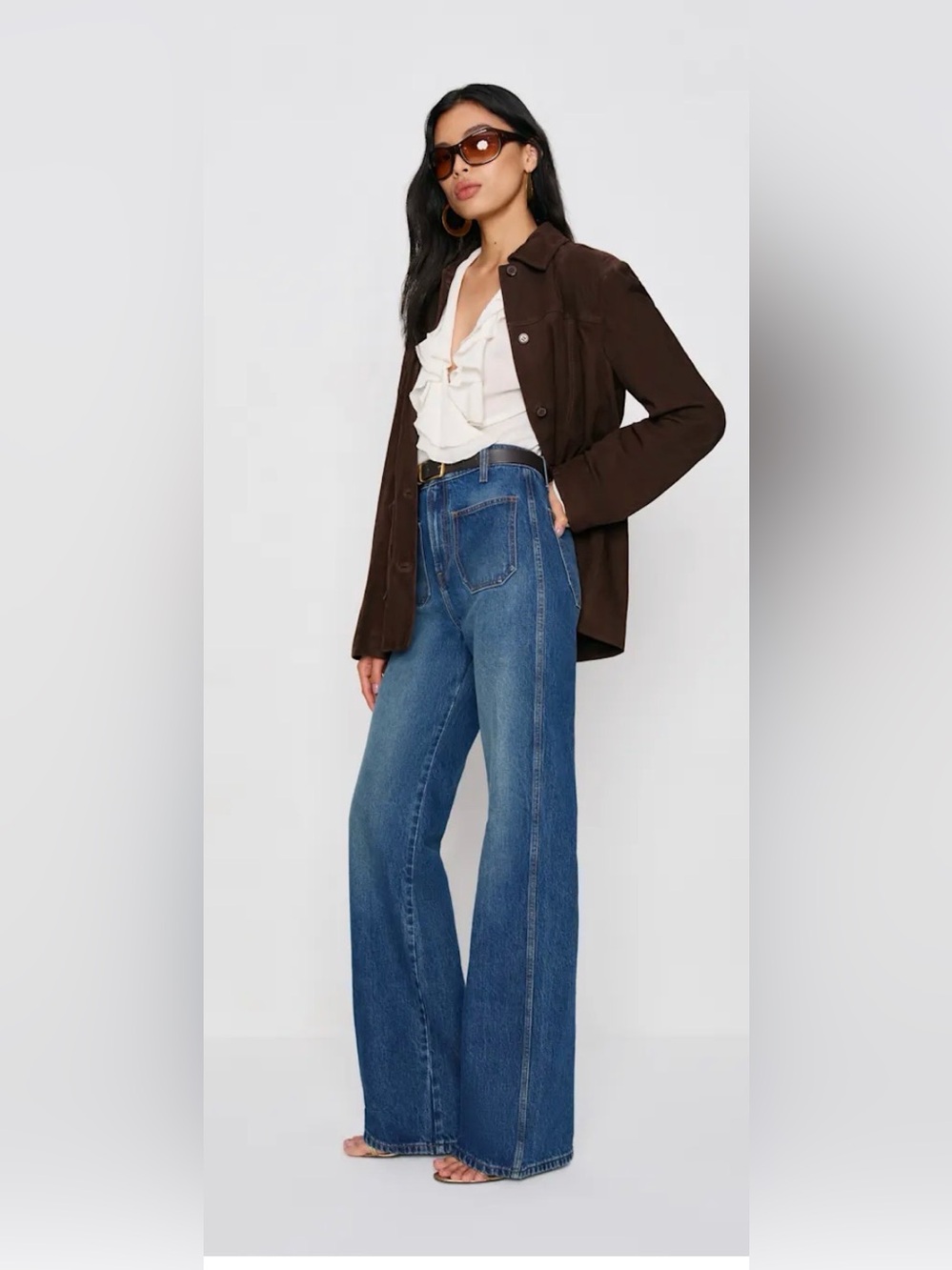 Reformation Alyssa Mellusine Denim Jeans Stretch High Rise Long Leg